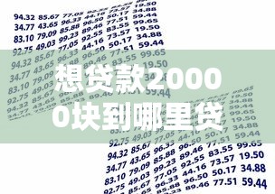 想貸款20000塊到哪里貸，整理五個2025最新小額借款平臺正規利息低