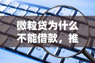 微粒貸為什么不能借款，推薦五個2025最新還有平臺可以借錢