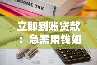 立即到賬貸款：急需用錢(qián)如何快速獲得資金