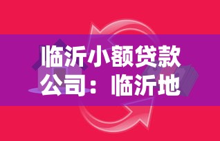臨沂小額貸款公司：臨沂地區哪里可以申請小額借款