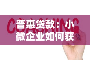 普惠貸款：小微企業如何獲得低息融資支持