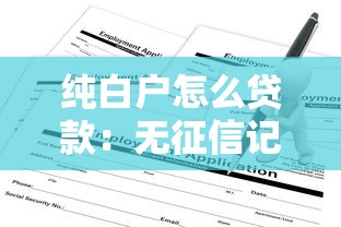 純白戶怎么貸款：無征信記錄如何申請貸款