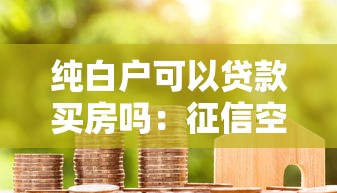 純白戶可以貸款買房嗎：征信空白者能否申請住房貸款