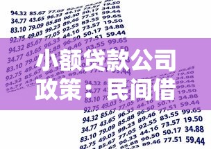 小額貸款公司政策：民間借貸新規如何影響小微金融