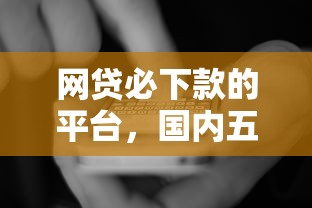 網貸必下款的平臺，國內五大2025最新黑戶平臺能借到錢啊急用