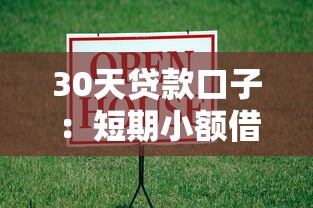 30天貸款口子：短期小額借款有哪些30天可選的