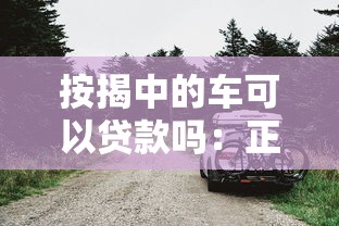 按揭中的車可以貸款嗎：正在按揭的車能否二次抵押貸款