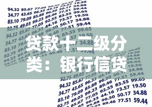貸款十二級分類：銀行信貸風險如何劃分等級